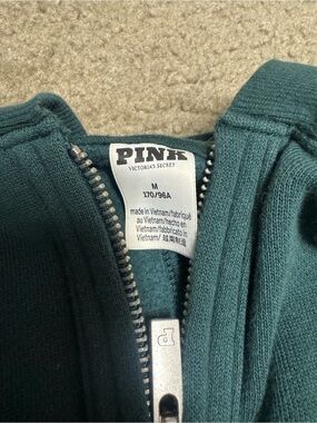 PINK Victoria's Secret Teal Zip-Up Hoodie